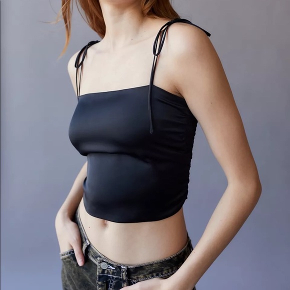 Urban Outfitters Tops - Urban Outfitters Bella Tie Shoulder Satin Cami M